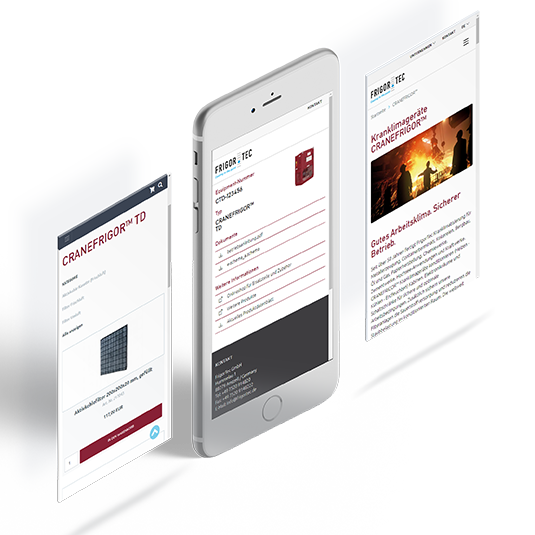 Referenzbild Mobile Ansicht der Frigortec-Webseite