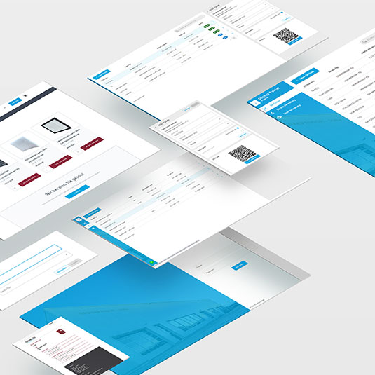 Referenzbild Screenshots von Desktop und mobilen Variante des Frigotec-Portals