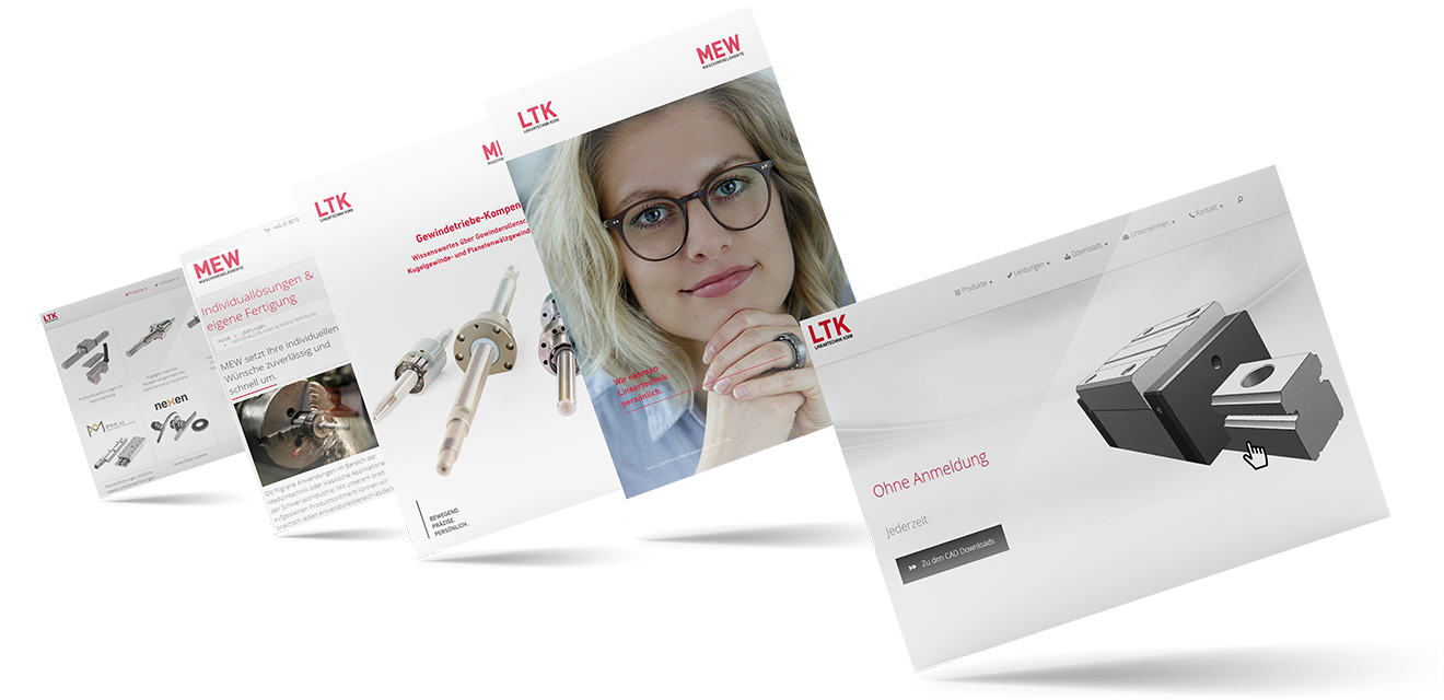 B2B-Marketing-Referenz Screens digitale Kommunikation MEW LTK