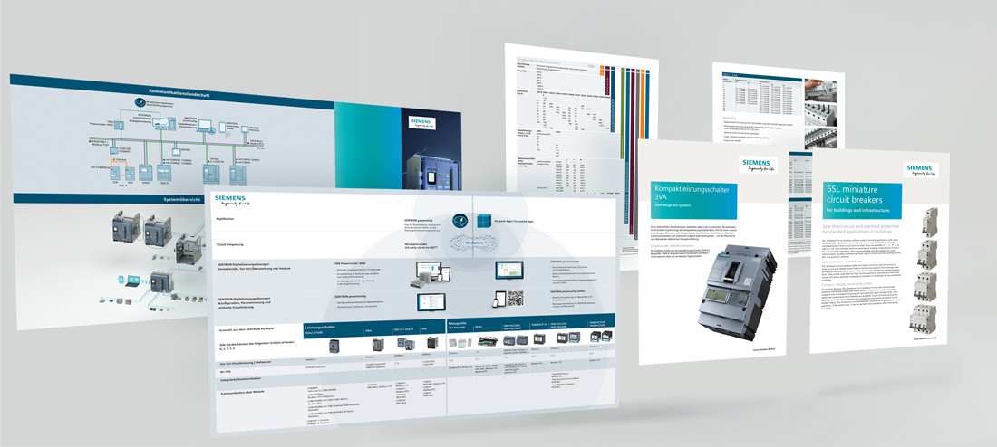 Screenshots Medien für Produktauswahl bei Siemens