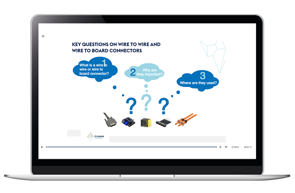 Laptop mit Key Questions aus dem E-Learning-Konzept für TTI Europe