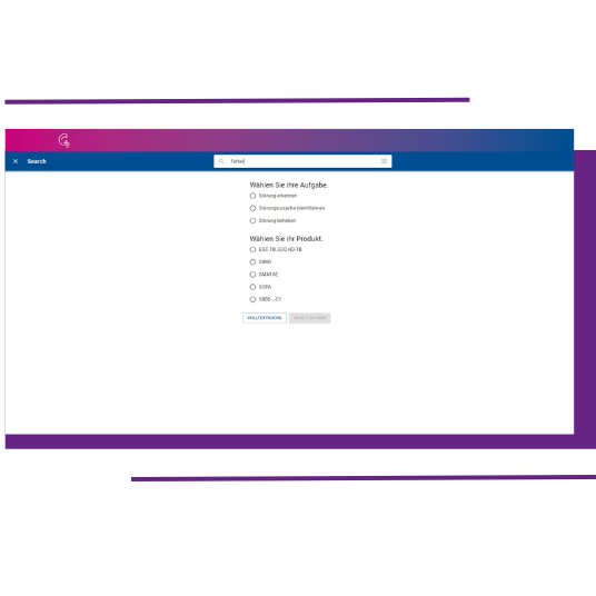 Grafik Beispielhafte Navigation im Doku-Portal mit KI C42