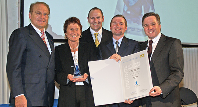 Urkunde für den Bayerischen Qualitätspreis 2008